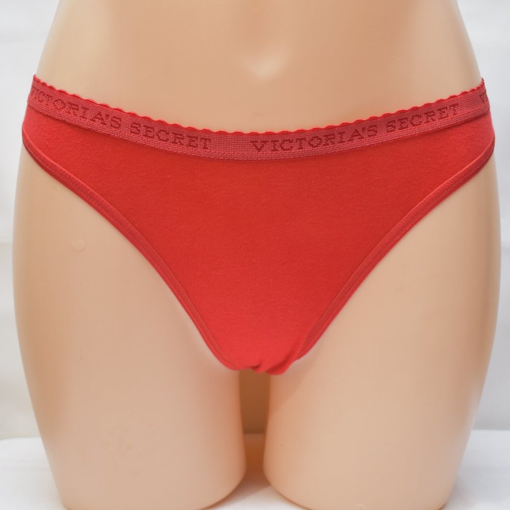 VICTORIA'S SECRET 100% Cotton Low Rise Thong, S